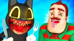 Картун Кэт vs Привет Сосед 3: В Ад и Назад (Ной Cartoon Cat Hello Neighbor 2 Крипипаста 3D Анимация)