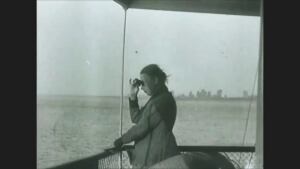 Кинохроника. Надежда Крупская в круизе по Волге, 1920. Nadezhda Krupskaya on a cruise on the Volga.